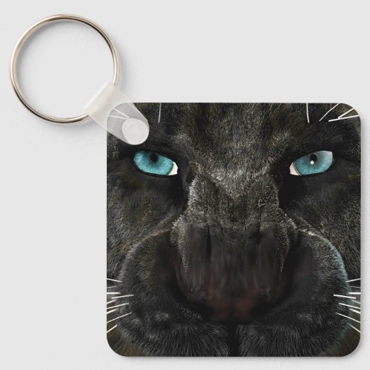 Big Cat Black Panther Sleutelhanger (Voorkant)
