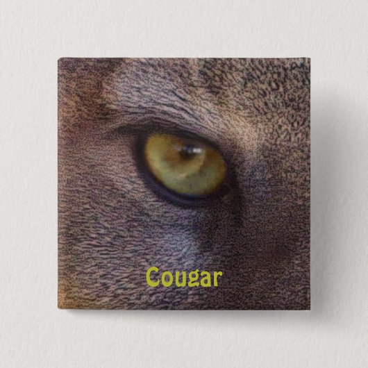 Big Cat Cougar Eye Wildlife-lovers Button (Voorkant)