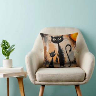 Big Cat Little Cat Halloween Kussen