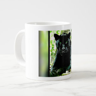 Big Cat-modellen: Green Eyed Black Panther Extra Grote Beker