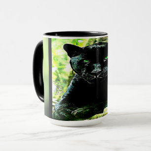 Big Cat-modellen: Green Eyed Black Panther Mok