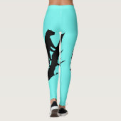 Big Cat Panther Cougar op een leboog Leggings (Achterkant)