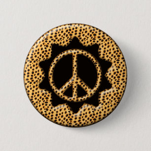 BIG CAT PEACE SIGN RONDE BUTTON 5,7 CM