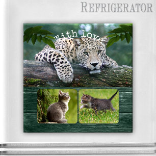 Big Cat personnalisé Votre animal Photos Magnet