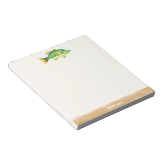 Big Catch Illustrated Fish Notepad Notitieblok (Schuin)
