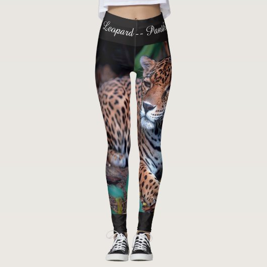 Big Cats Aangepaste Leggings: Jaguar Leggings (Voorkant)