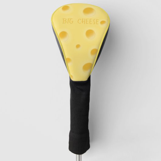 "Big Cheese" Holey Swiss Cheese Funny Golf Golfheadcover (Voorkant)