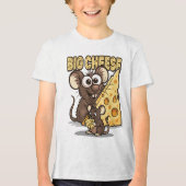 BIG CHEESE Quote – Fun Bold Humor and Confidence Tri-Blend Shirt (Voorkant)