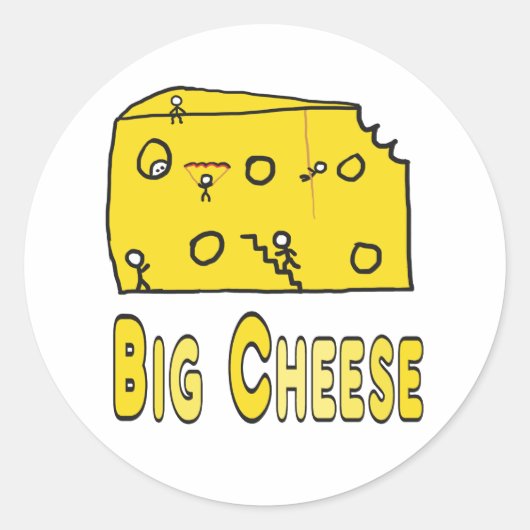 Big Cheese Ronde Sticker (Voorkant)