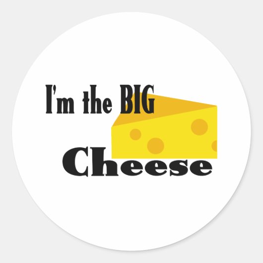 Big Cheese Ronde Sticker (Voorkant)