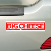 Big Cheese Stamp Bumpersticker (Op auto)
