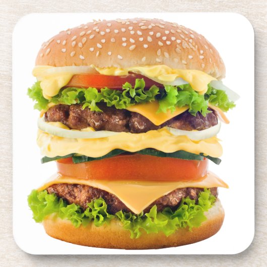 Big Cheeseburger Drankjes Onderzetter (Voorkant)