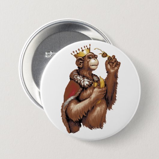 Big Chimpin Ronde Button 7,6 Cm (Voorkant /achterkant)
