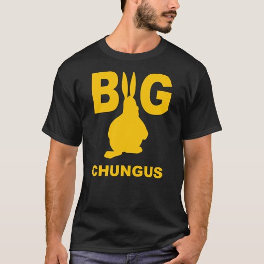 Big Chungus Yellow Shadow Fat Bunny Rabbit T-shirt (Voorkant)