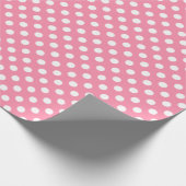 Big Circles Pattern Flamingo Pink Cadeaupapier (Hoek)