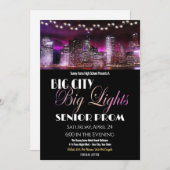 Big City Big Lights Prom High School Invitation (Devant / Derrière)