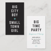 Big City Boy + Small Town Girl Jack & Jill Ticket (Devant / Derrière)