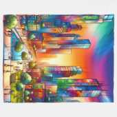 Big City Fleece Deken (Voorkant (Horizontaal))