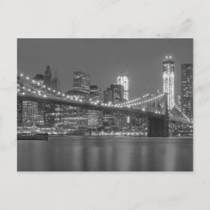 Big City in Night Briefkaart