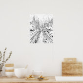 Big City Park Kleurplaat Poster (Keuken)