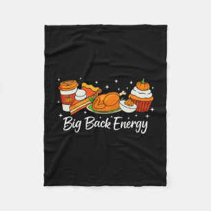 Big Ck Energy Thanksgiving kalkoen Pompoentaart He Fleece Deken