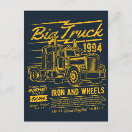 Big Classic USA Truck Iron and Wheels Briefkaart