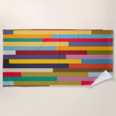 Big Colorful Stripes Strandlaken (Voorkant)