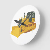 Big Construction Bulldozer op Tracks Ronde Klok (Hoek)