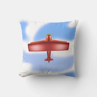 Big Cool Adventurous Flying Red Plane Sierkussen