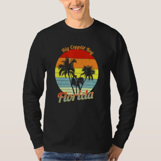 Big Coppitt Key Florida Retro Tropische Palmbomen  T-shirt