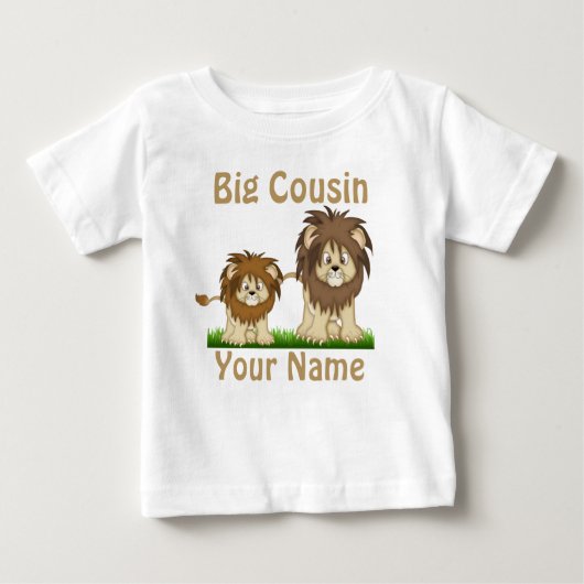 Big Cousin Lion gepersonaliseerd T-shirt (Voorkant)