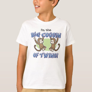 Big Cousin van Twins Monkey-aankondiging T-shirt