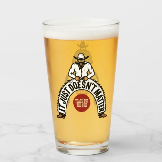 Big Cowboys White & Black Glas (Voorkant gevuld)