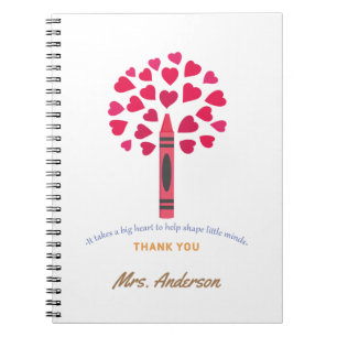 Big crayon boom/leraar waardering notitieboek