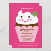 Big Cupcake Baby shower Uitnodiging (Voorkant / Achterkant)