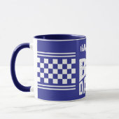 Big Daddy met jouw naam in witte tekst MARINEBLAU Mok (Links)