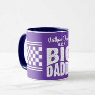 Big Daddy met jouw naam in witte tekst op paars Mok