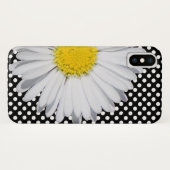 Big Daisy et Polka Dot iPhone X Coque (Dos (Horizontal))