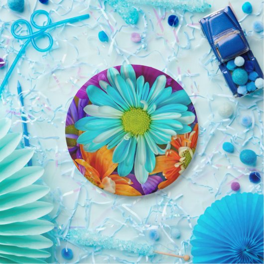Big Daisy Pattern Papieren Bordje (Feest)