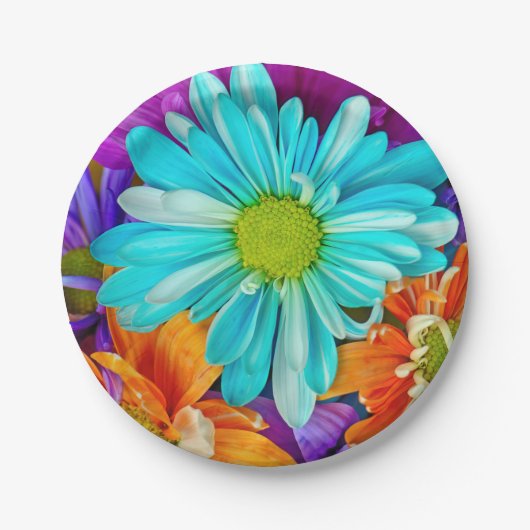 Big Daisy Pattern Papieren Bordje (Voorkant)