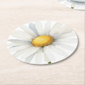 Big daisy ronde kartonnen onderzetter (Gebogen)