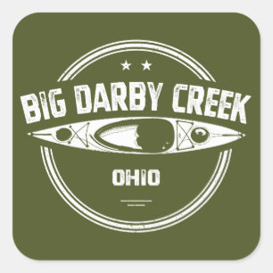 Big Darby Creek Ohio Kajakvaren Vierkante Sticker