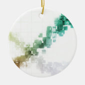 Big Data Visualization Analytics-technologie Keramisch Ornament (Voorkant)