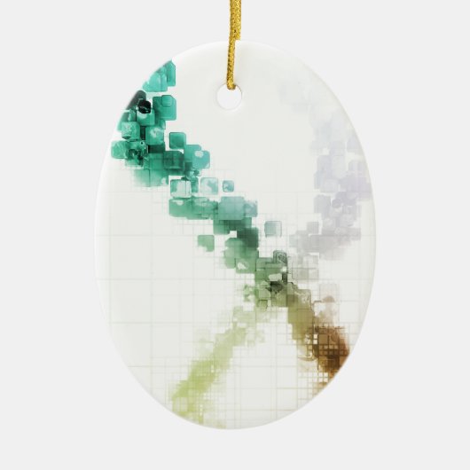 Big Data Visualization Analytics-technologie Keramisch Ornament (Voorkant)