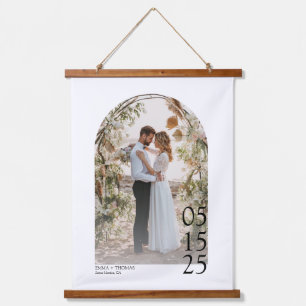 Big Date Custom Photo Print Wedding Hangend Wandkleed