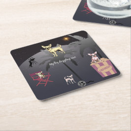 Big Dazzling Star Vierkante Kartonnen Onderzetter