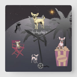 Big Dazzling Star Vierkante Klok