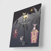 Big Dazzling Star Vierkante Klok (Hoek)