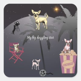 Big Dazzling Star Vierkante Sticker