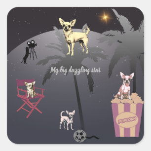 Big Dazzling Star Vierkante Sticker